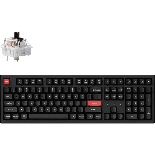 Keychron Клавіатура механічна K10 Pro 100Key, K pro Brown, WL/BT/USB-A, QMK, EN/UKR, RGB, чорний