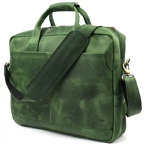 Мужская сумка для ноутбука 17" из натуральной кожи TARWA 33х43х9 см sum0028405 - фото 5
