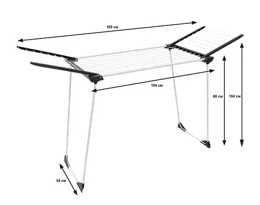 Сушарка для білизни підлогова Casa Si Winner 18m White/Grey (CS92269) - фото 2