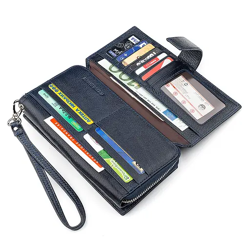 Мужской кожаный кошелек (ST128) ST Leather 10.5х20х3.5 см acs0015165 - фото 4