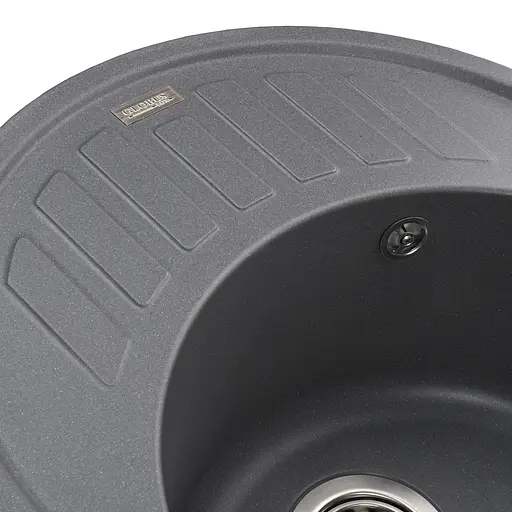 Кухонная мойка гранитная Globus Lux Arno серый металлик 620х500мм-А0003, Серый - фото 3