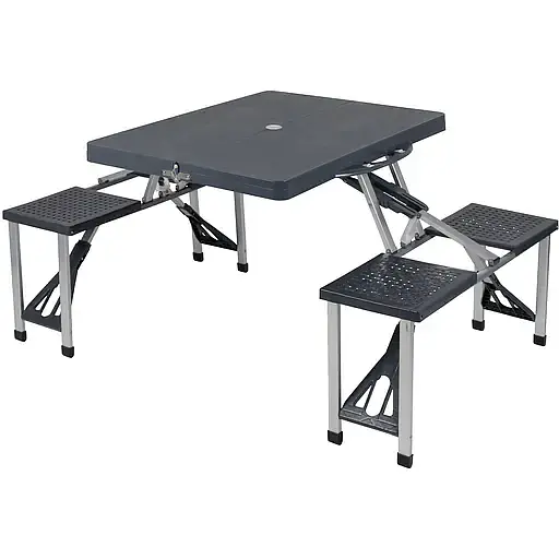 Стол Bo-Camp Basic со стульями серый (1404374) - фото 1