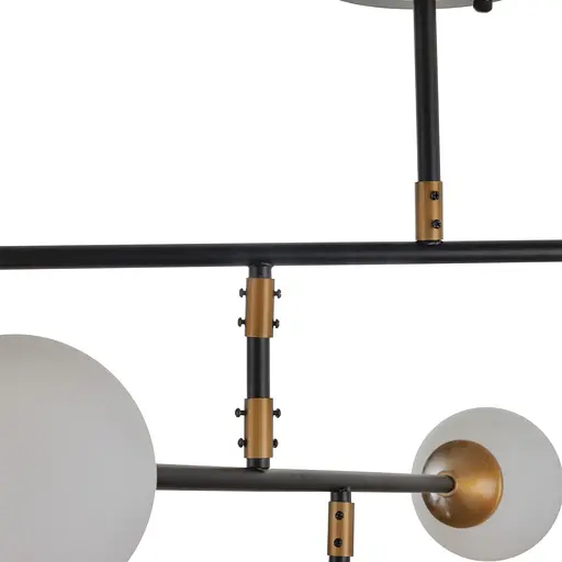 Люстра Brille молекула стельова в зал E27 60W BK (BL-906C/6) - фото 2