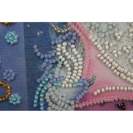 Набор для вышивки бисером "Сова с будильником" AM-102 15х15 см - фото 3