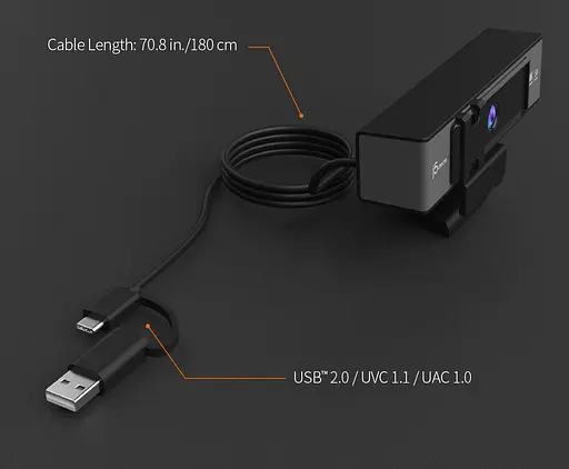Веб-камера j5create Bеб-камера JVCU435-N USB-A/C (JVCU435-N) - фото 9
