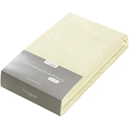 Простыня махровая на резинке Home Line 200x200х20 см кремовый (195111)