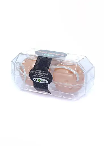 Вагінальні кульки Duo-Balls Skin, 21 см, бежевий - фото 4