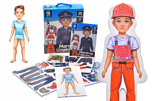 Магнитная одевалка Профессии. Герои современности, 18x5x22.5 см, QB600-004