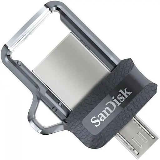 Флешка двойная SanDisk Ultra Dual Drive USB 3.0 + OTG M3.0 128Gb (150Mb/s) - фото 1