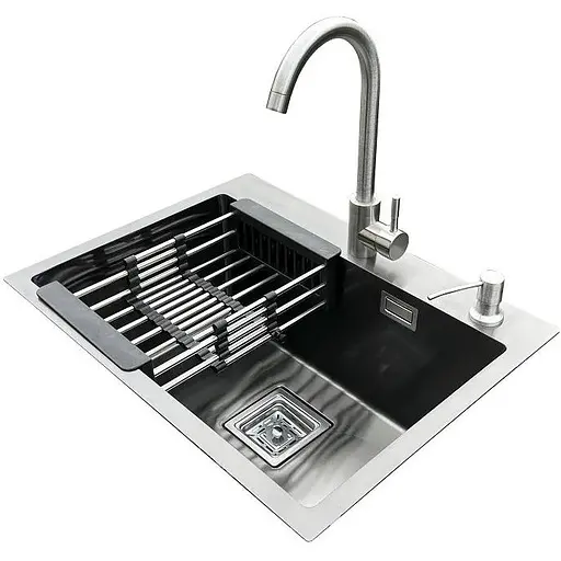 Комплект мийка + змішувач Romzha Arta Nova U-550 BL (A) - фото 1