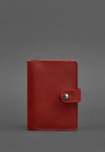 Кожаная обложка для паспорта 3.0 красная - фото 2