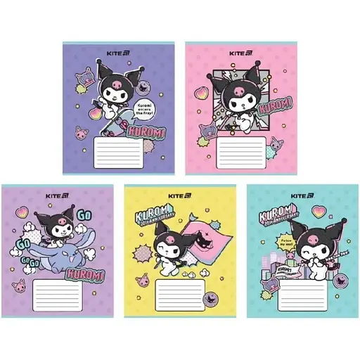 Тетрадь ученическая "Kuromi" Kite HK25-237-2 18 листов 1 шт. в ассортименте - фото 1