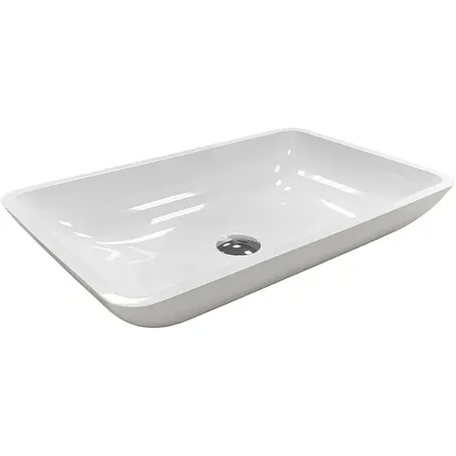 Раковина Adamant умывальник LOWER искусственный камень прямоугольная - фото 1