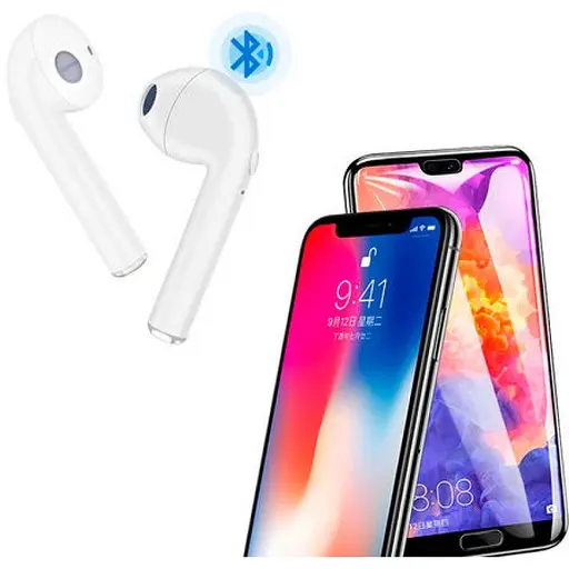 Бездротові блютуз навушники TWS i7 Mini з боксом для зарядки White (au043) - фото 10