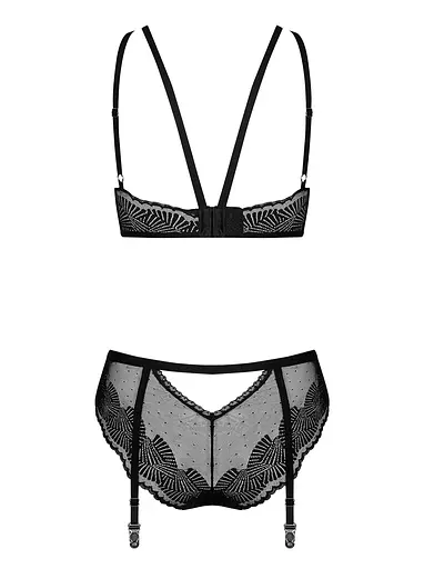 Комплект белья Obsessive Allastia S/M черный - фото 6