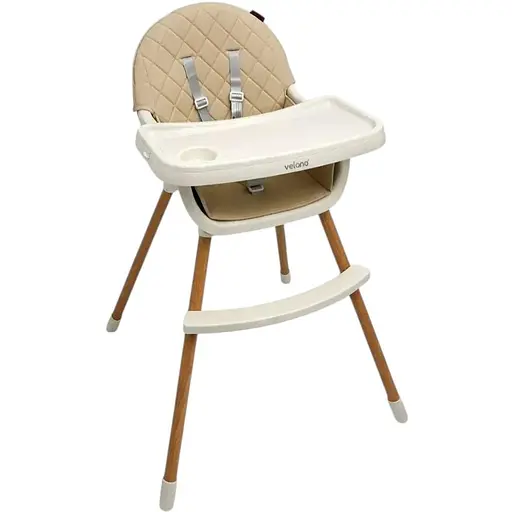 Стул для кормления ребенка 2 в 1 VELANO Evo, beige - фото 1