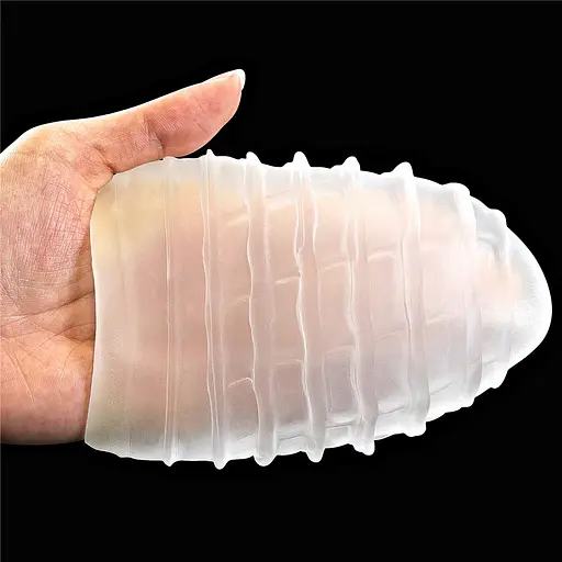 Мастурбатор яйцо Lovetoy Giant Egg Grind Ripples Edition прозрачный - фото 4