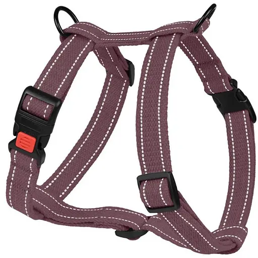 Шлея для собак Barksi Cotton Н-подібна S 20-30х36-60х1.6 см черрі - фото 1