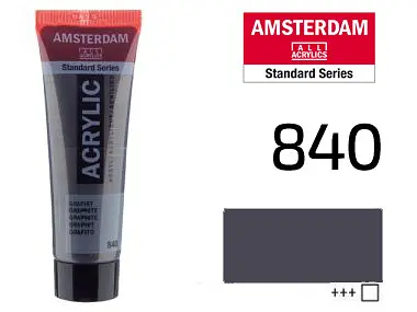 Краска акриловая AMSTERDAM (840) Графит 20 мл Royal Talens - фото 2