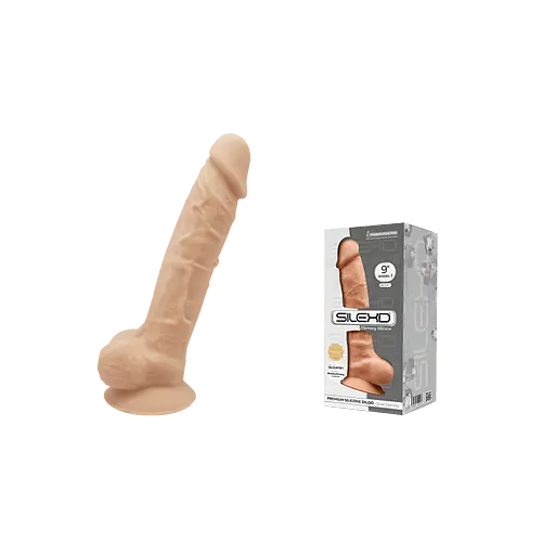 Фалоімітатор Silexd Premium Silicone Dildo Model 1 Size 9 23 см тілесний - фото 3