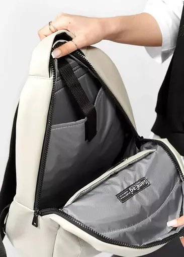 Жіночий рюкзак Sambag Zard LZN сірий 43 х 27 х 13 см (25000030) - фото 8