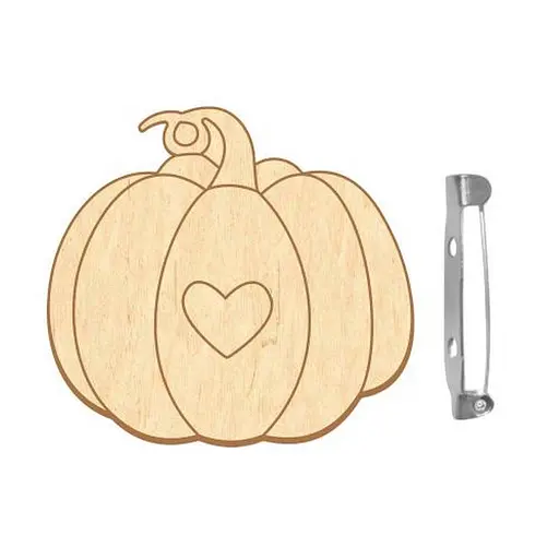 Заготовка броши для раскрашивания "Романтическая тыква" Fabrika Decoru FDZB-100 - фото 1