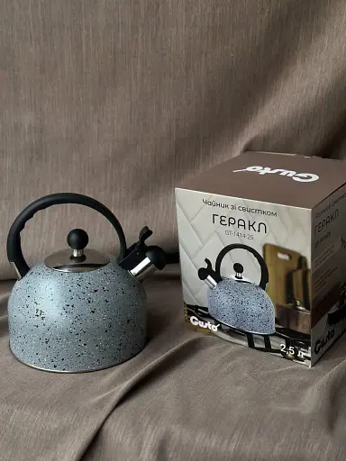 Чайник Gusto GT-1414-25 зі свистком 2.5 л сірий - фото 3