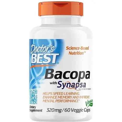 Натуральна добавка Doctor's Best Bacopa 320 mg, 60 вегакапсул