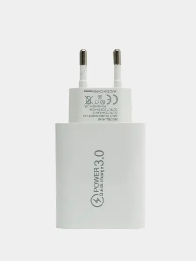 Сетевое зарядное устройство для Qumo Wall QC3.0 AR-108 Quick charge 3.0 5V/2А Зарядка - фото 3