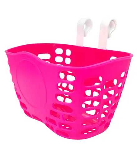 Корзина на детский велосипед / самокат 23х16х16 см розовая (G0002001)