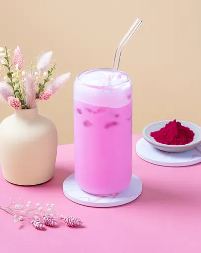 Суха суміш Monbana Pink Latte для приготування лате з ароматом червоних ягід 350 г  - фото 3