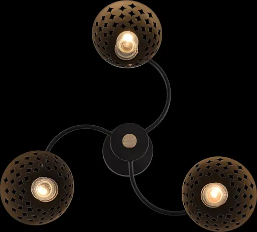 Люстра декоративна V XA1515/3 BK+WOOD - фото 3