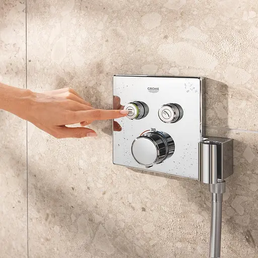 Душова система прихованого монтажу термостатична Grohe QuickFix Precision Smartcontrol Cube 34876000, Хром - фото 6