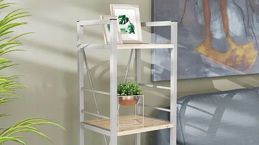 Этажерка 4/34 Серии Коннект 120x34x28 серый ДСП Дуб Сан-Марино 16мм FRD-104284 - фото 3