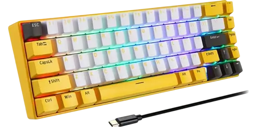 Клавіатура бездротова Motospeed BK67 Longhua Blue RGB Yellow (mtbk67ymb)