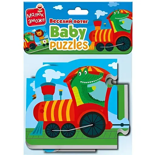 Мягкие развивающие беби пазлы Веселый поезд VT1106-95, 6 пазлов