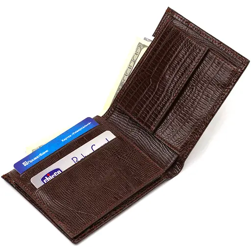 Мужской кожаный кошелек Canpellini 11х9.5х2 см acs0025671 - фото 3