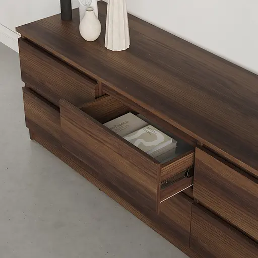 Тумба під телевізор MebelStar Нео 6Ш 150x43x53 см Дуб бурштиновий (MBS-1286) - фото 3