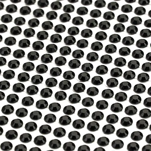 Стразы самоклеящиеся Черные 5мм 375шт Rosa Talent - фото 3