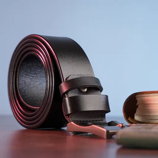 Ремінь шкіряний Vintage чоловічий 121х3,7 см acs0015152 - фото 5