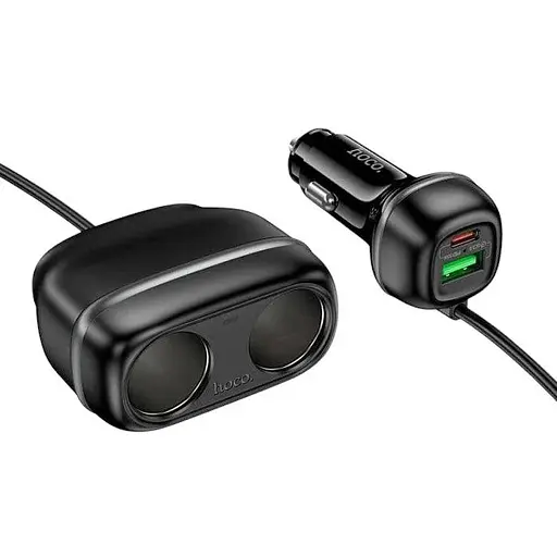 Автомобільний зарядний пристрій Hoco Z59 Rank 48W Dual Port PD30W + QC3.0 для двох роз’ємів прикурювача - фото 3