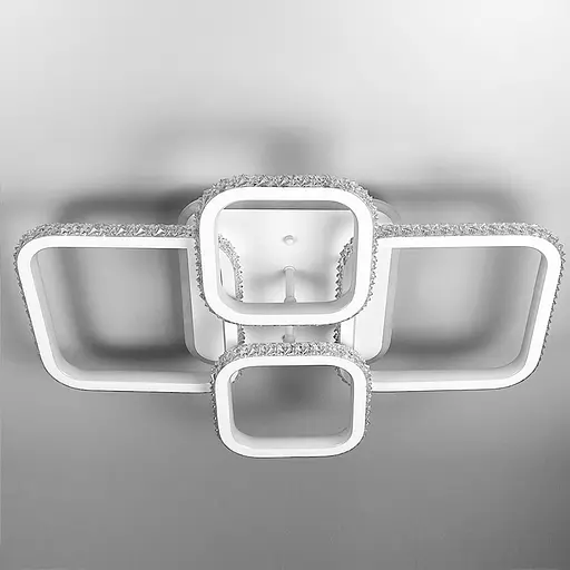 Світлодіодна LED люстра з RGB підсвіткою в білому корпусі | Арт. A 77074/2+2 RGB WT | Line F - фото 6