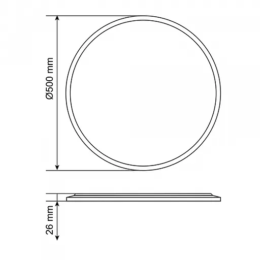 LED світильник з декоративною підсвіткою VIDEX DL5R 44W 3000K-4000K-5000K Black - фото 9