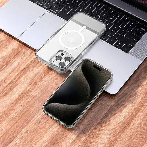 Чохол для iPhone15 Pro Hoco Magnetic series airbag anti-fall protective shell - фото 2