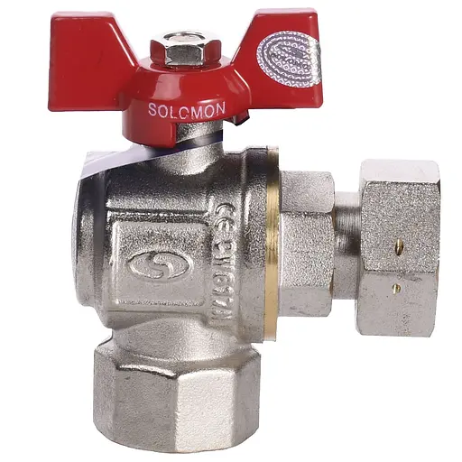 Кран кульовий кутовий з накидною гайкою Solomon 3/4″ ВВ PN40 160401 - фото 2