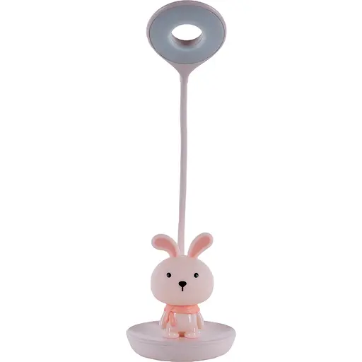 Настольная лампа Kite Bunny LED с аккумулятором розовая (K24-492-1-2) - фото 1