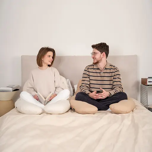 Подушка Sonex Basic Flex для беременных и отдыха П-образная антиаллергенная 135x68x25 коричневая (SO102580) - фото 9