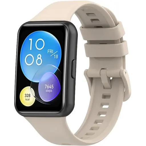 Ремешок DK для Huawei Watch Fit 2 Silicone Sport Full Light Classic (ivory) - фото 2