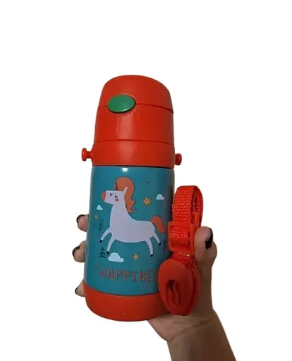 Термос-поїлка Stenson MT-2090-50 дитяча з трубочкою 350мл Зелено Червоний - фото 2