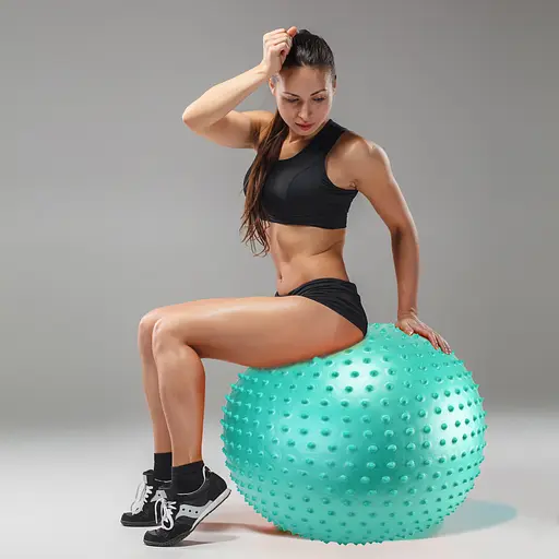 Мяч для фитнеса (фитбол) Cornix 65 см массажный Anti-Burst Mint XR-0488 - фото 5